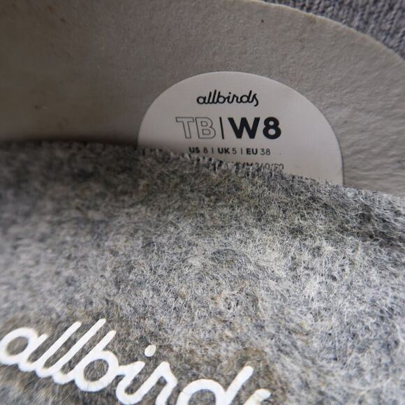 Allbirds Shoes Womens 8 Ballet Flats Tree Breezer Slip On Casual Breathable Grey - Picture 11 of 14